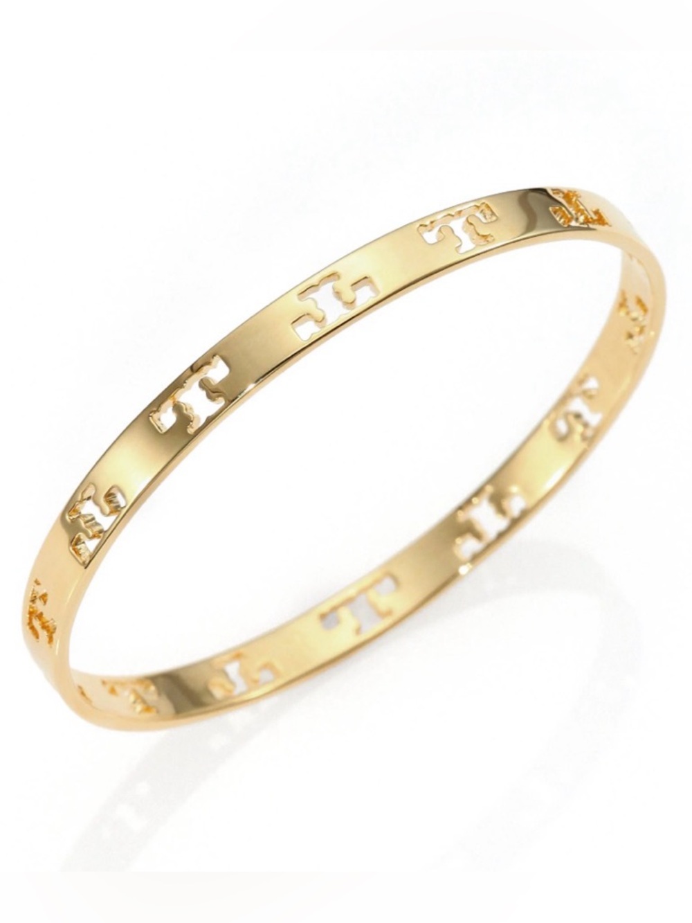Tory Burch T Logo Gold Bangle Bracelet